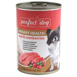 PERFECT DOG URINARY VEAL suņu konservi Teļš, dzervenes 400g